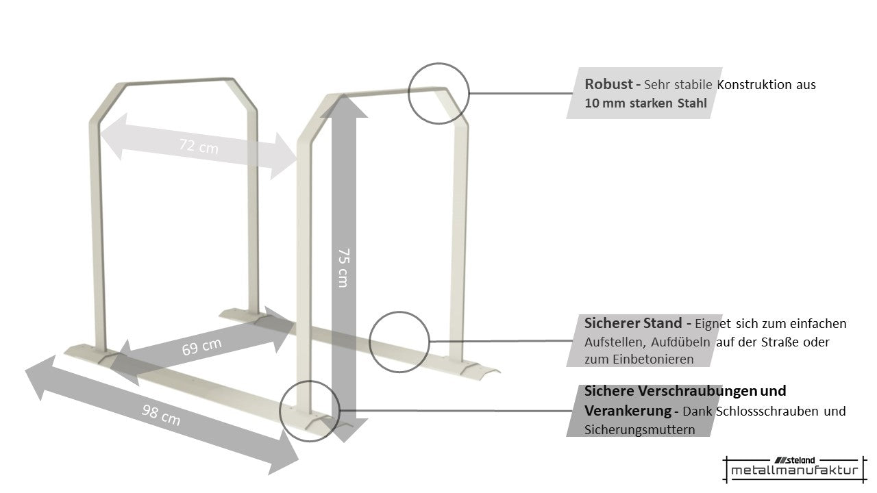 Fahrradständer | Stahl verzinkt