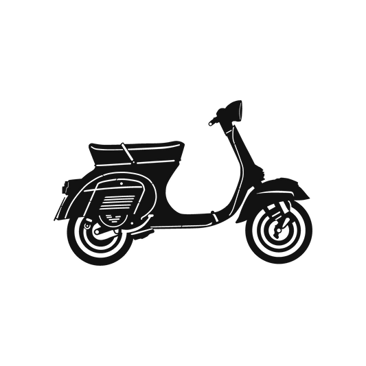 steland metallmanufaktur® Design | Wand-Bild Vespa Scooter | Stahl (schwarz pulverbeschichtet)