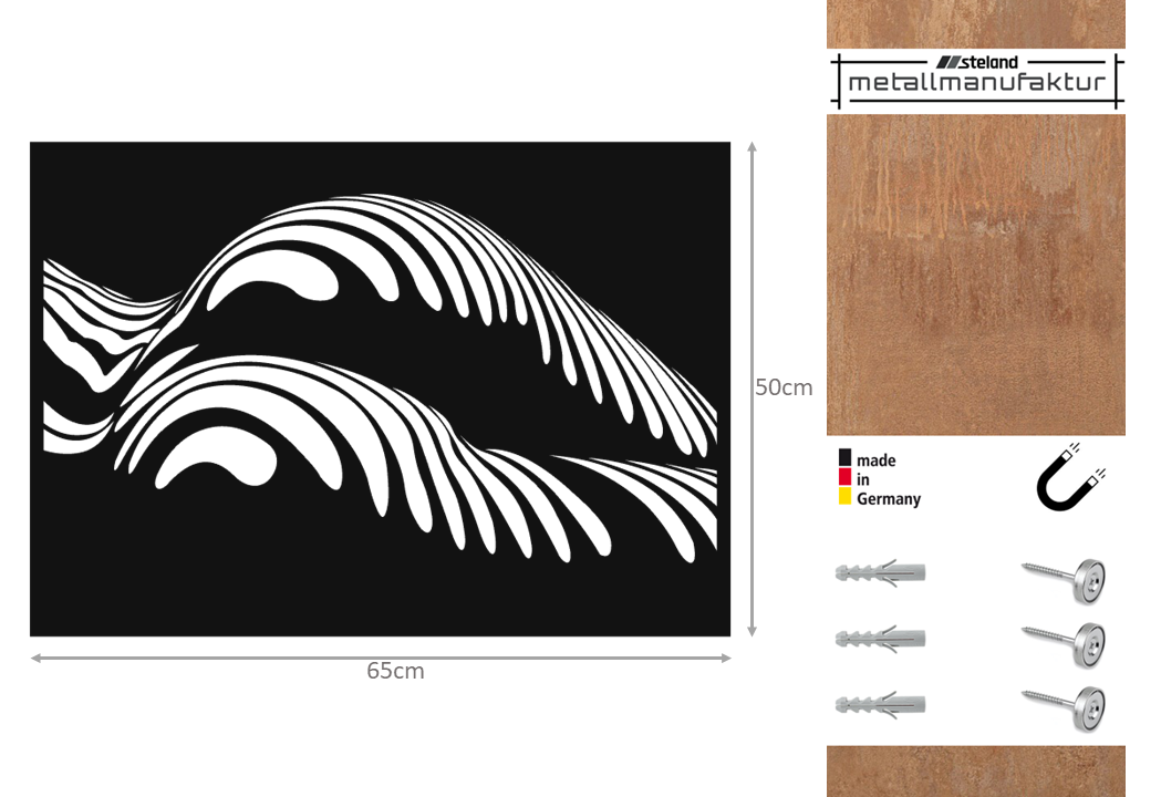Wandbild Frauenkörper liegend abstrakt | Stahl pulverbeschichtet
